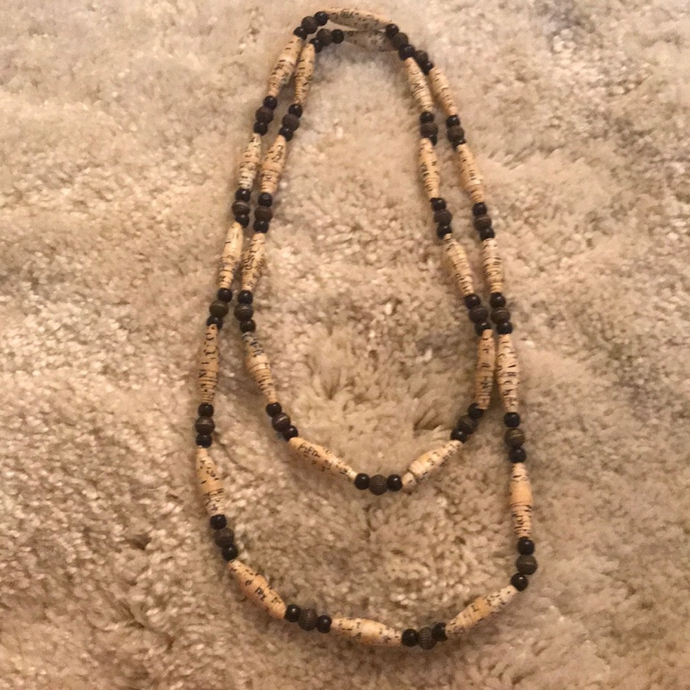 Vintage paper necklace or bangle